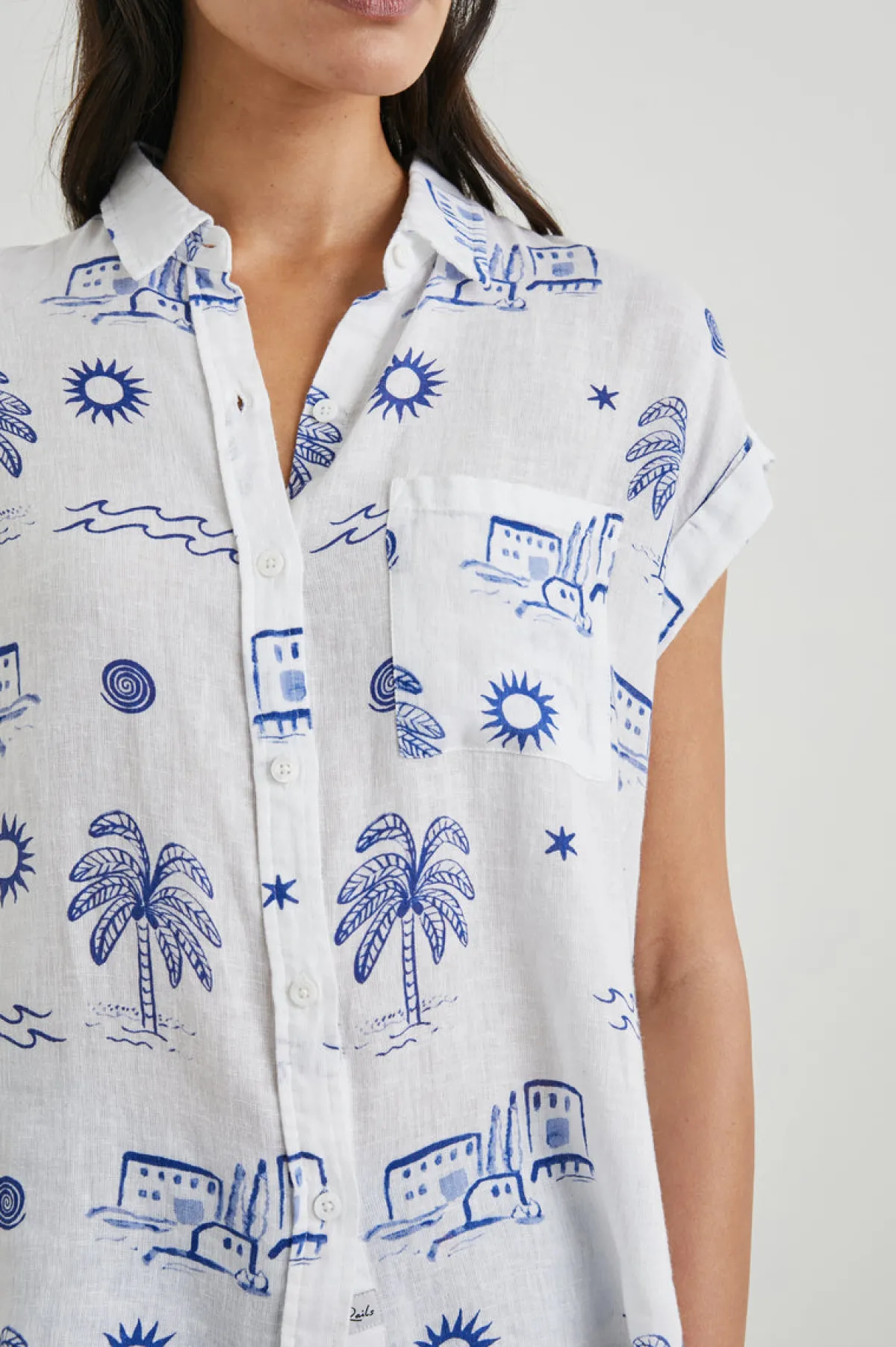 WHITNEY SHIRT - MYKONOS|Rails Online