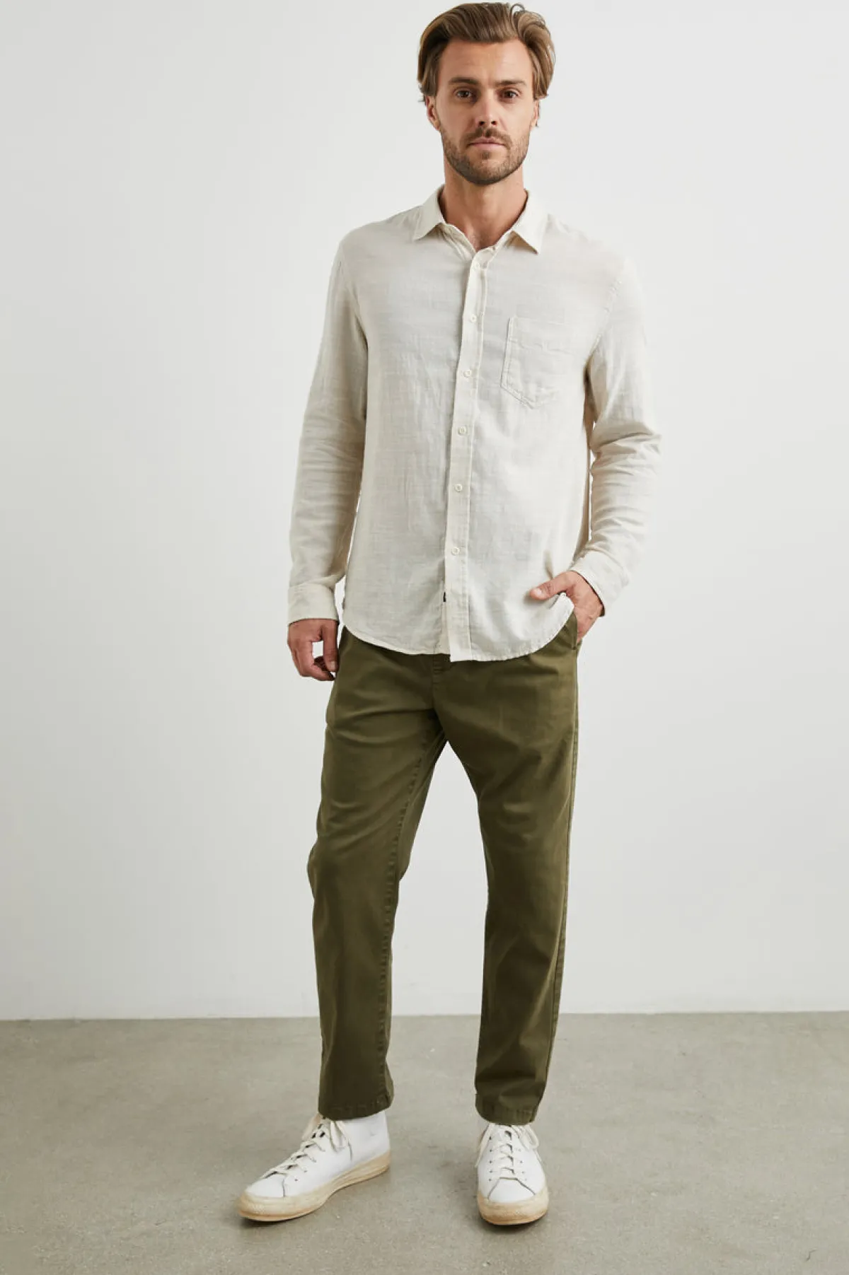 WYATT SHIRT - HUMMUS|Rails Clearance