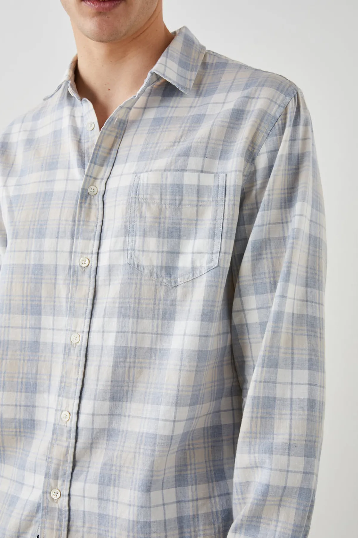 WYATT SHIRT - MIRROR CREAM MELANGE|Rails Sale