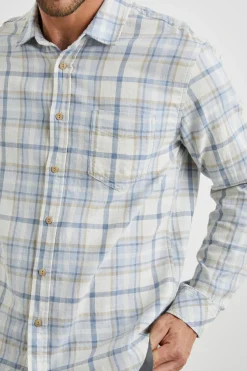 WYATT SHIRT - OAT DENIM HEATHER|Rails Shop