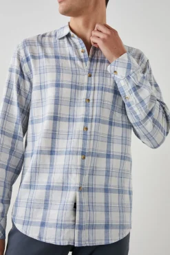 WYATT SHIRT - WHITE DENIM HEATHER|Rails Discount