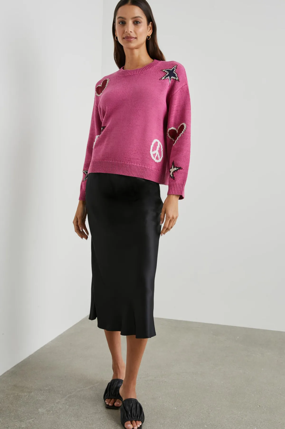 ZOEY SWEATER - PINK MULTI|Rails Cheap